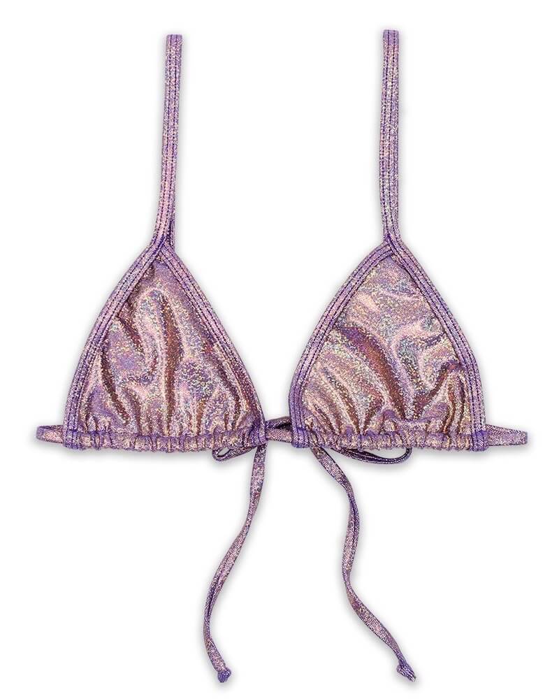 Final Sale - Dippin Daisys - Metallic Minimal Triangle Bikini Top - More Colors