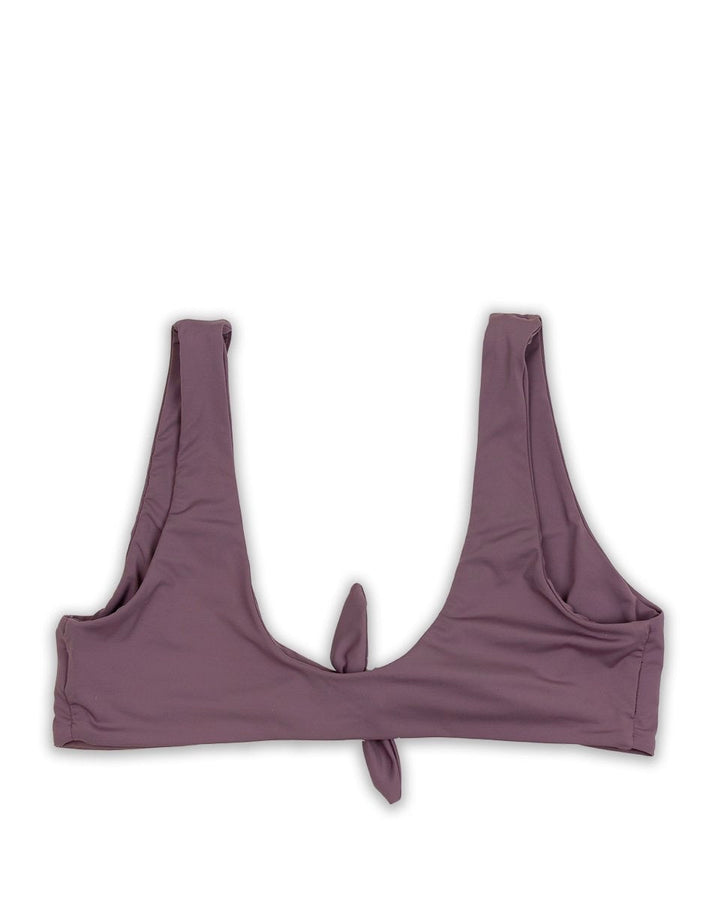 Kylie Front Tie Knot Seamless Bikini Top in Purple Haze
