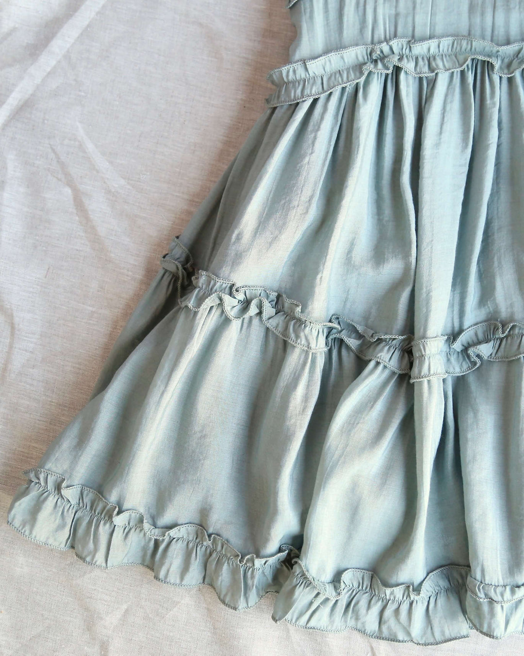 Attention Grabber Ruffled Trim Mini Dress in Olive