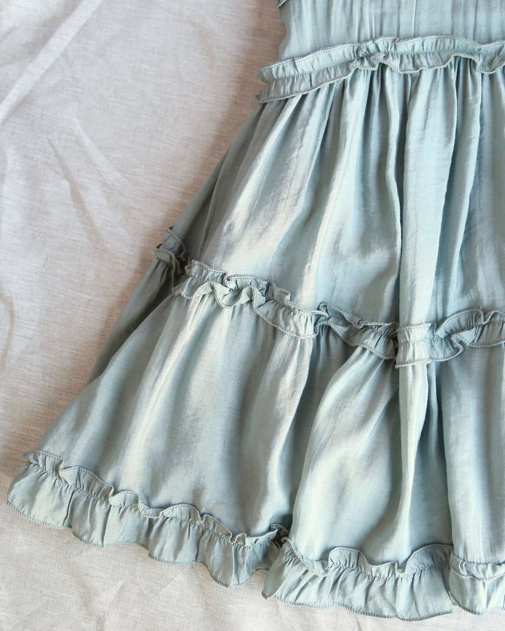 Attention Grabber Ruffled Trim Mini Dress in Olive