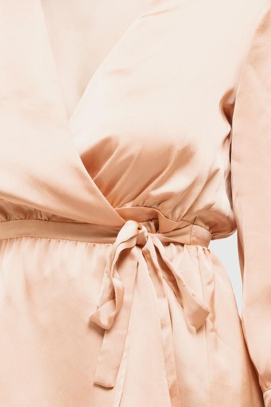 Satin Dream Top in Dark Salmon