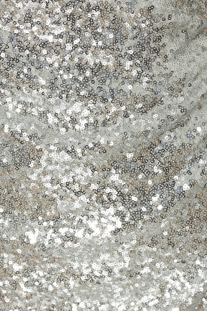 sequin beauty queen dress - SILVER