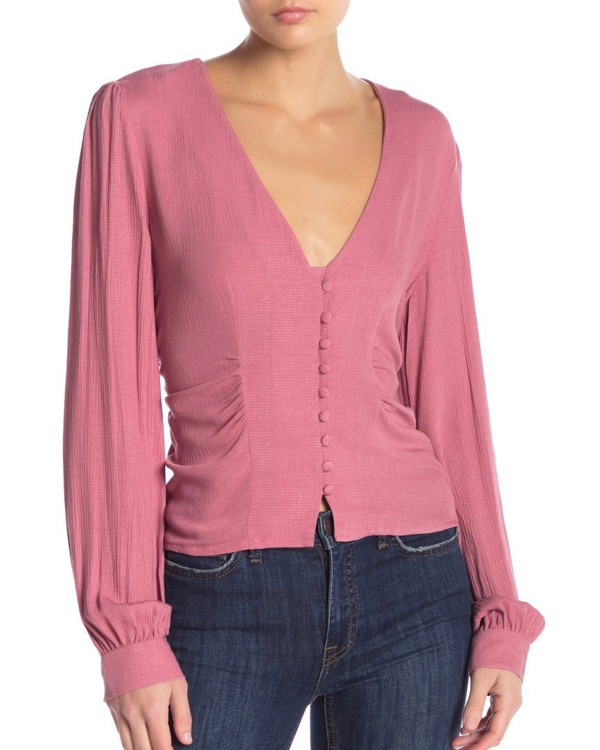 Free People - Maise Top - Mauve / Rose