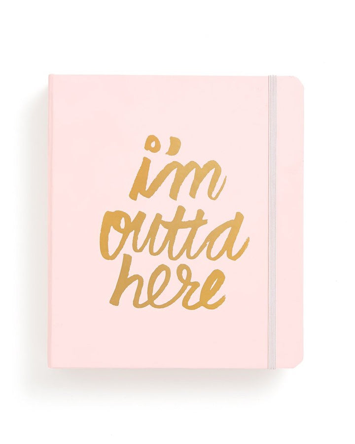 Ban.do - Travel Hard Cover 3-Ring Binder Planner - I'm Outta Here