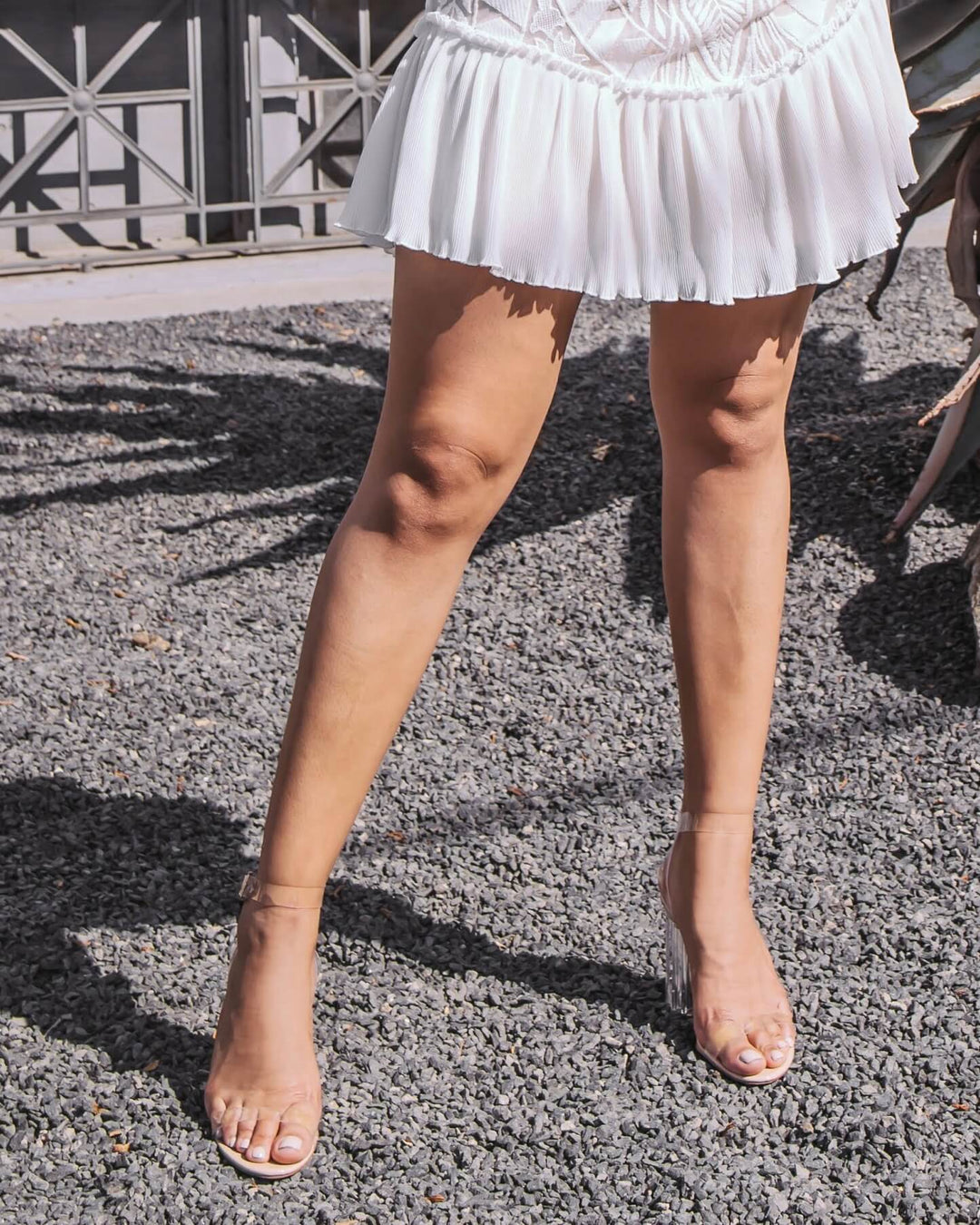 Cape Robbin - Transparent Ankle Strap Chunky Block High Heel - More Colors