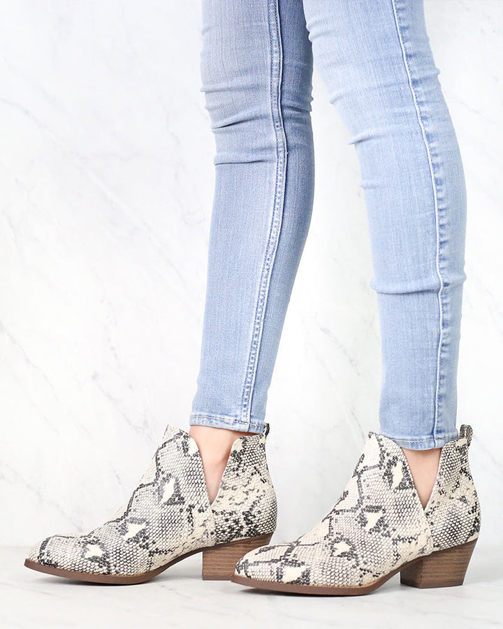 Chinese Laundry - Caring Snake Print Ankle Booties