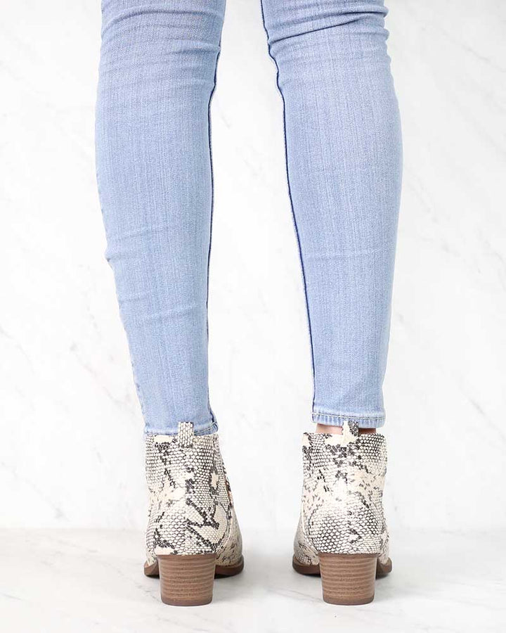 Chinese Laundry - Caring Snake Print Ankle Booties