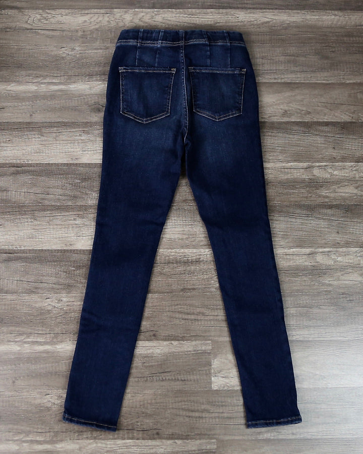 Free People - Ultra High Pull On High Waist Skinny Jeans in Blue