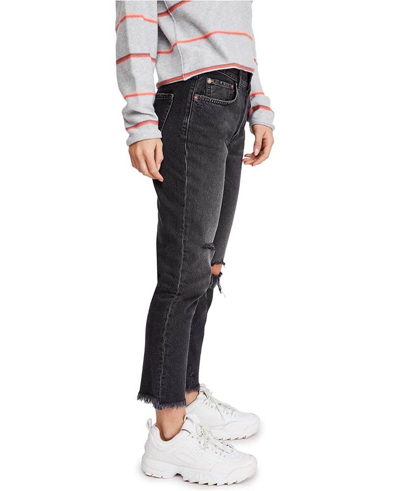 Free People - Good Times Relaxed Skinny in Black