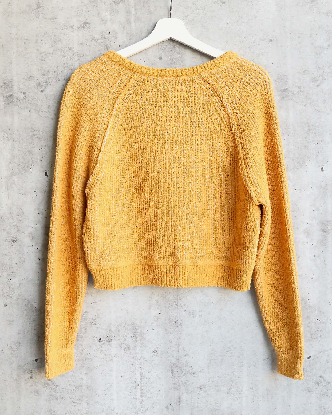 Free People - High Low V Textured Slouchy Sweater - De Soleil