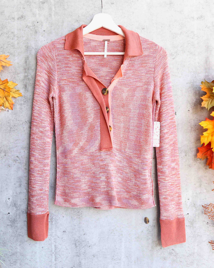 Free People - Making Memories Henley Top - Terracotta