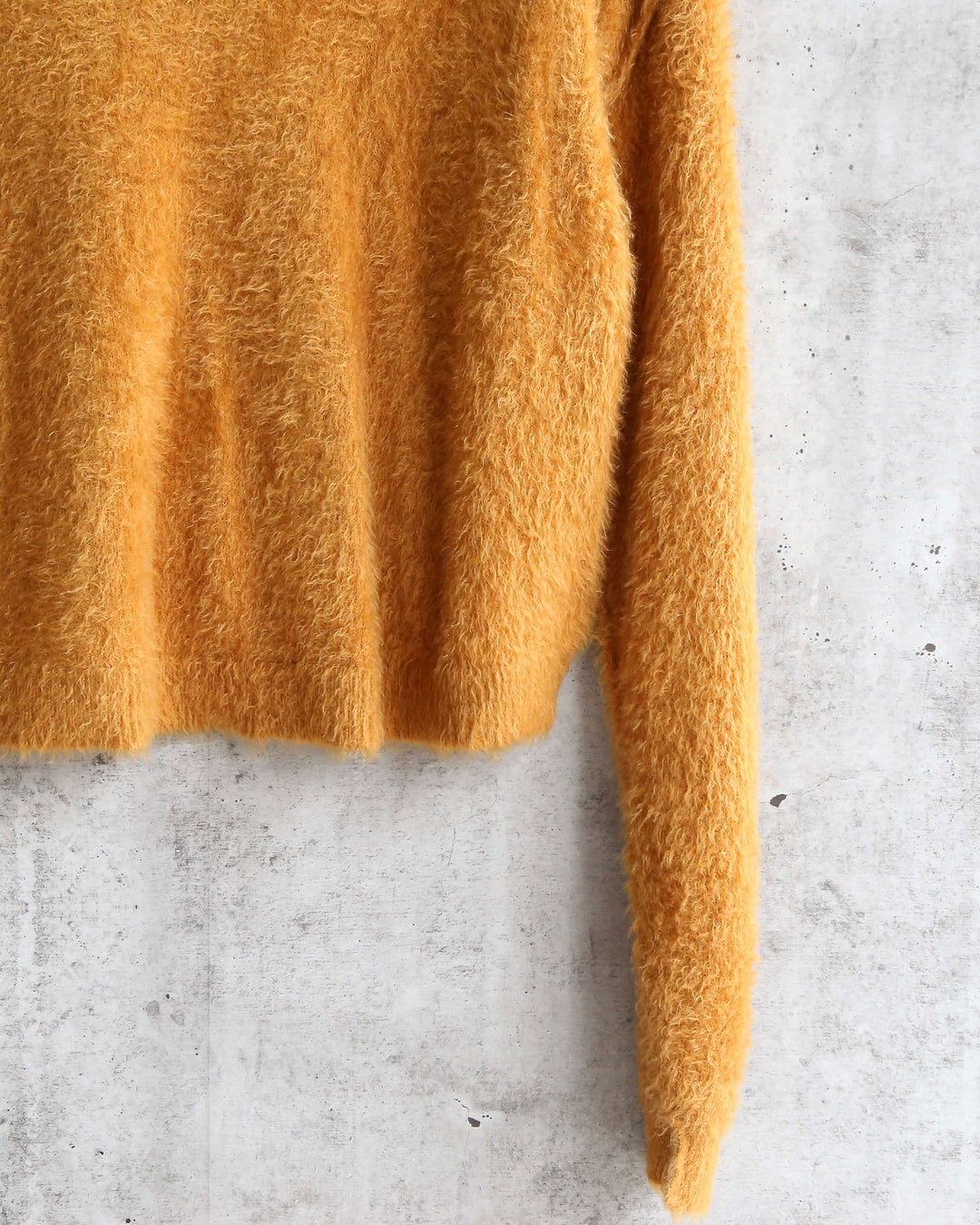 Free People - Princess V Neck Fuzzy Sweater - Gold