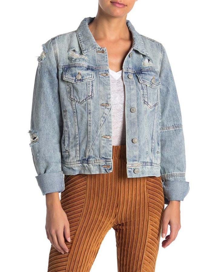Free People - Rumors Light Wash Denim Jacket