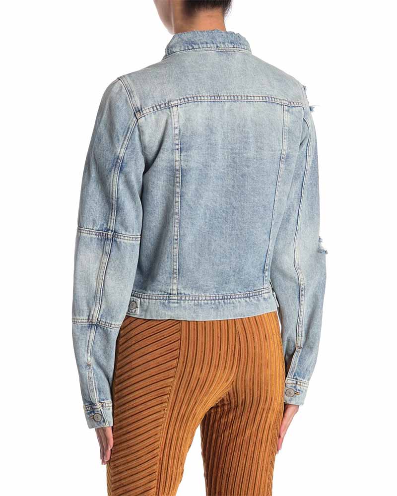 Free People - Rumors Light Wash Denim Jacket