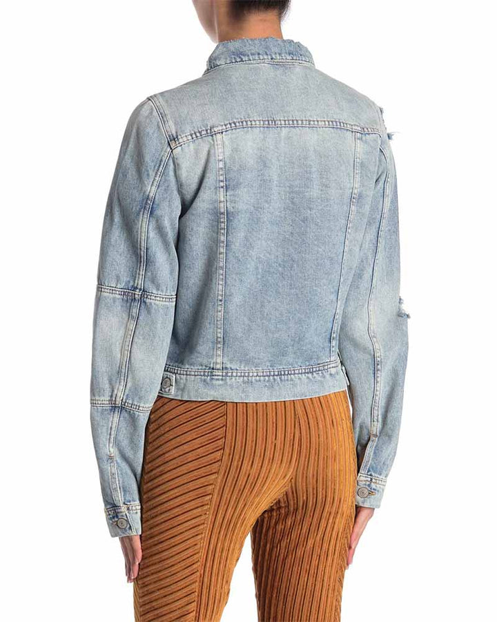 Free People - Rumors Light Wash Denim Jacket