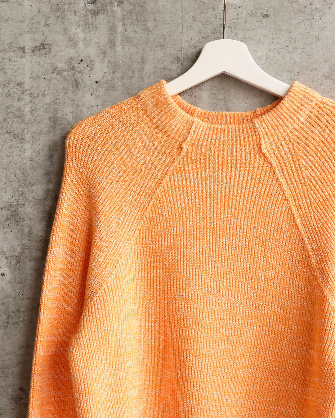 Free People - Too Good Ribbed Trim Pullover Sweater - Orange Zest