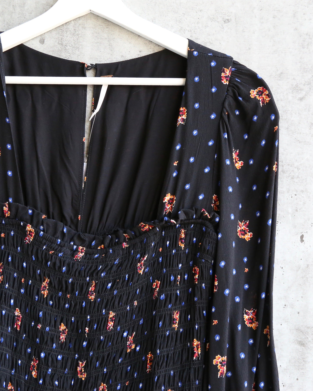 Free People - Two Faces Printed Mini Dress - Black