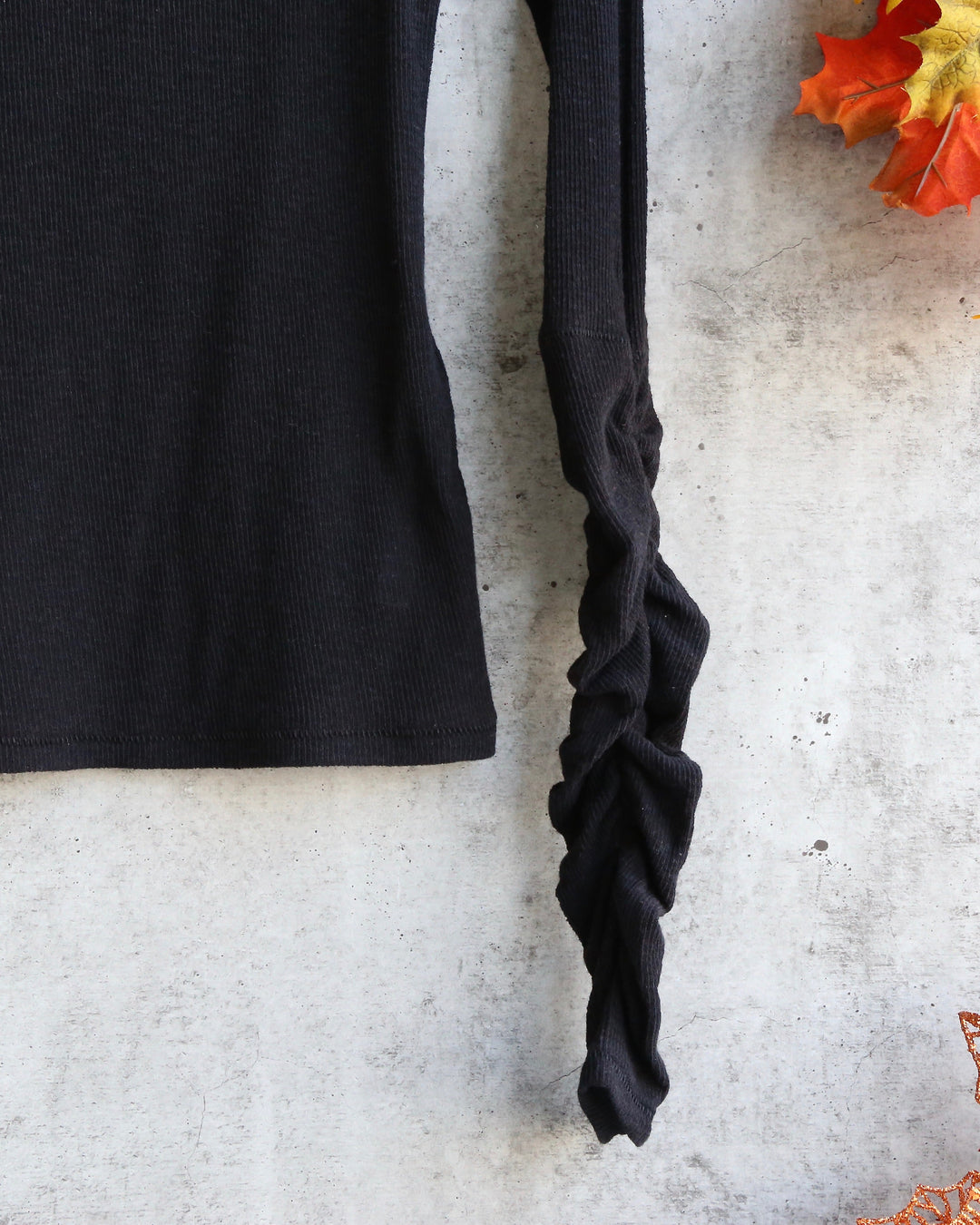 Free People Boundary Long Sleeve Layering Tee - black