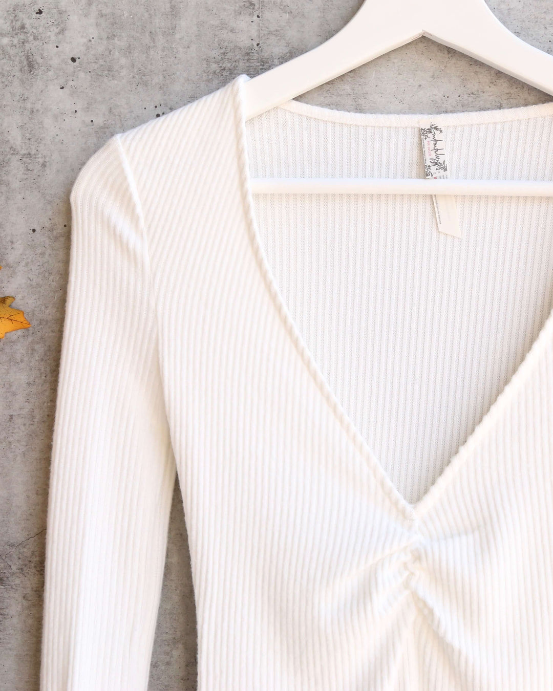 Free People - Cozy Up With Me Knitted Bodysuit - Ivory