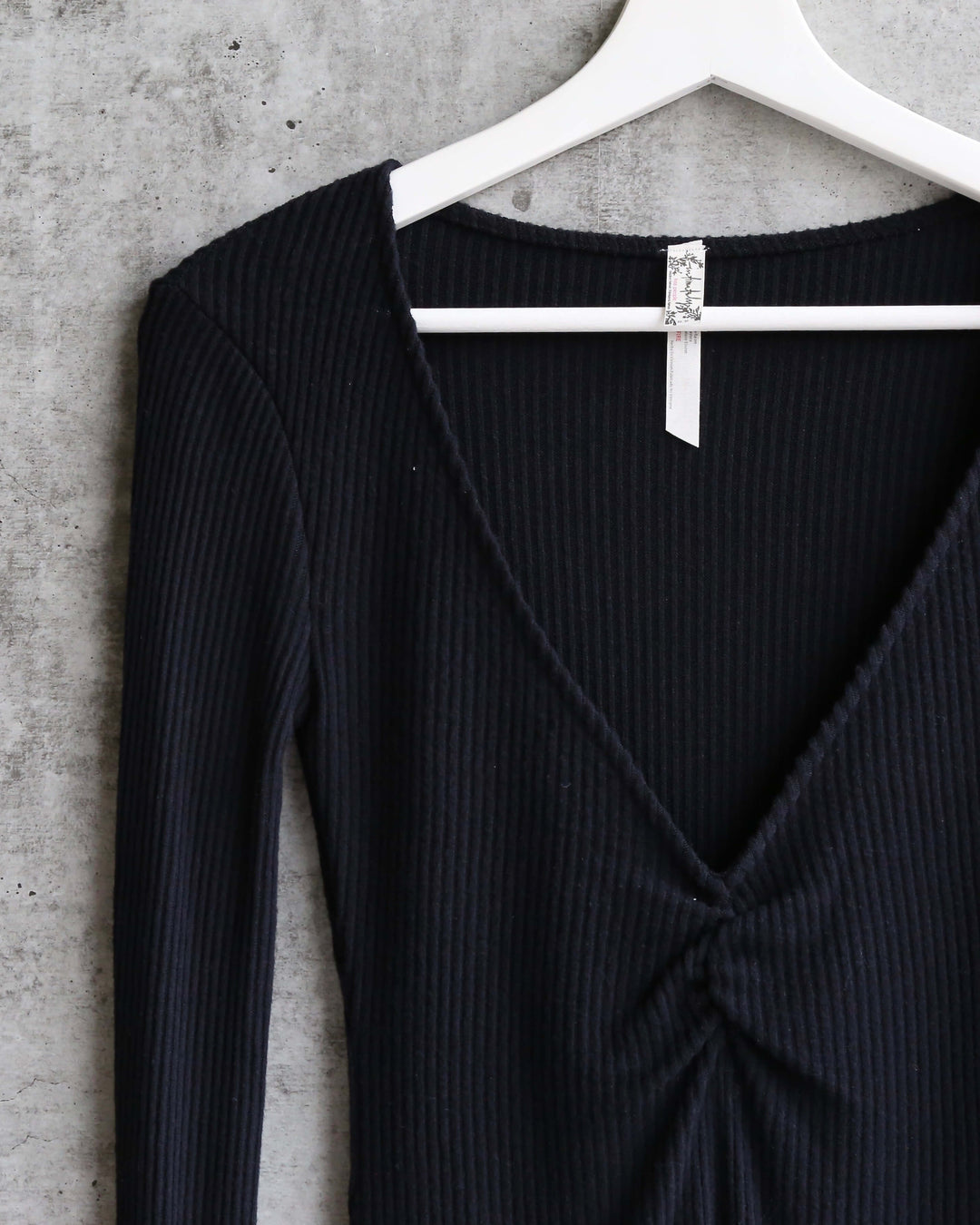 Free People - Cozy Up With Me Knitted Bodysuit - Black