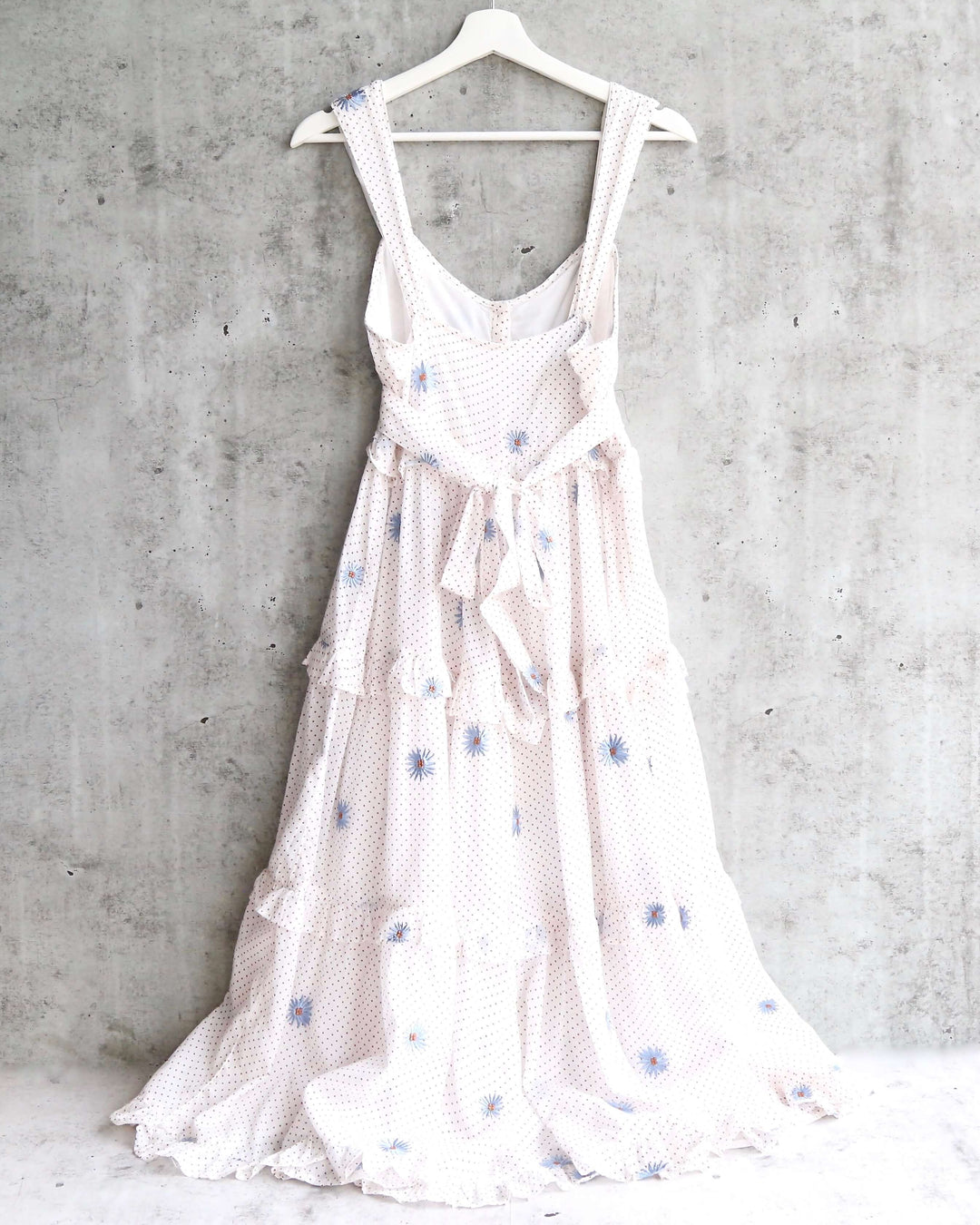 Free People Daisy Chain Button Up Midi Dress in White / Ecru Combo