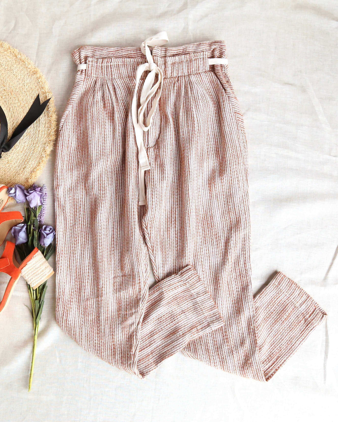 Free People Light At Sunrise Crop Pants in Beige