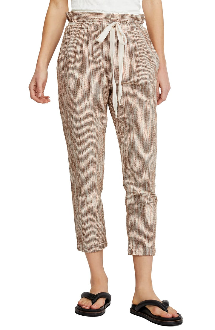 Free People Light At Sunrise Crop Pants in Beige