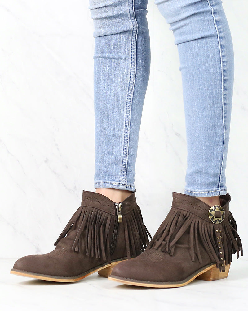 Fringe Boho Ankle Booties in More Colors