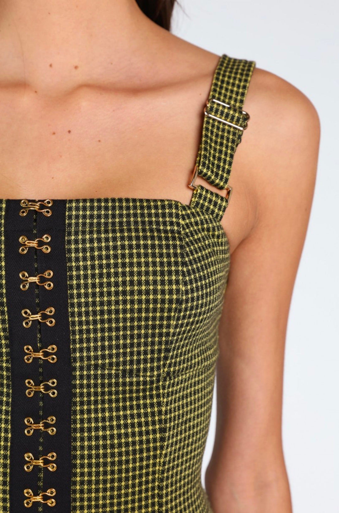 Honey Punch - Katy Hook & Eye Dress in Olive Green