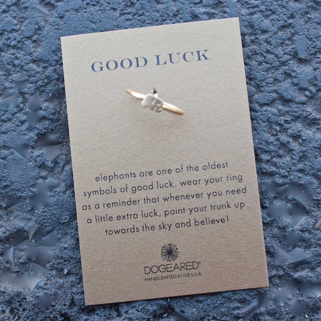 dogeared - good luck elephant ring - shophearts - 4