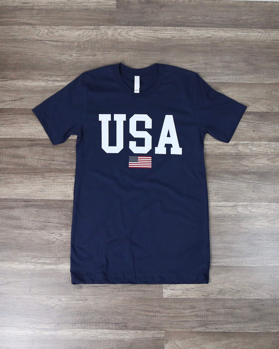 Distracted - USA Shirt Unisex Graphic Tee in Navy