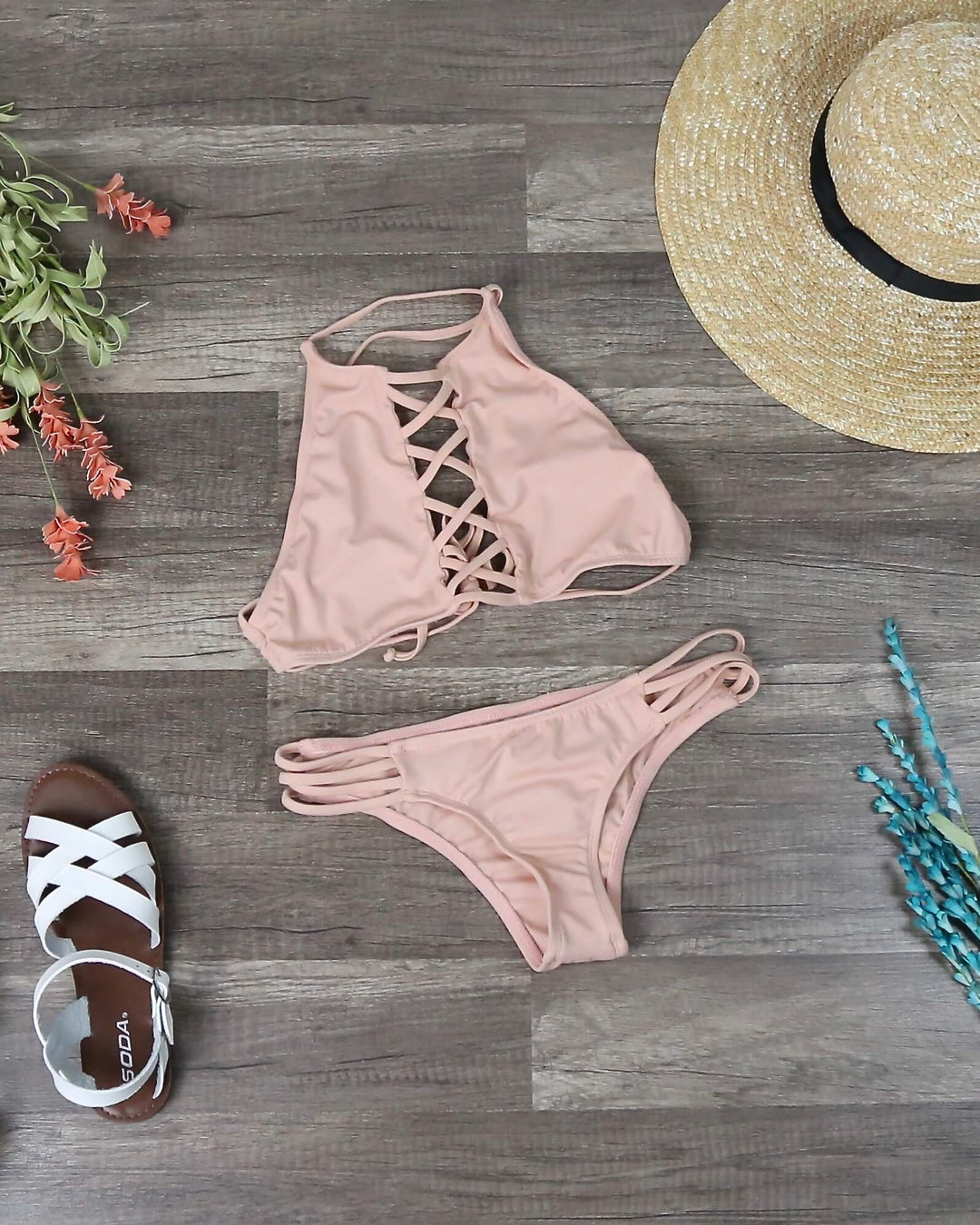 Final Sale - Dippin' Daisy's Venice High Neck Crop Bikini Separates - More Colors