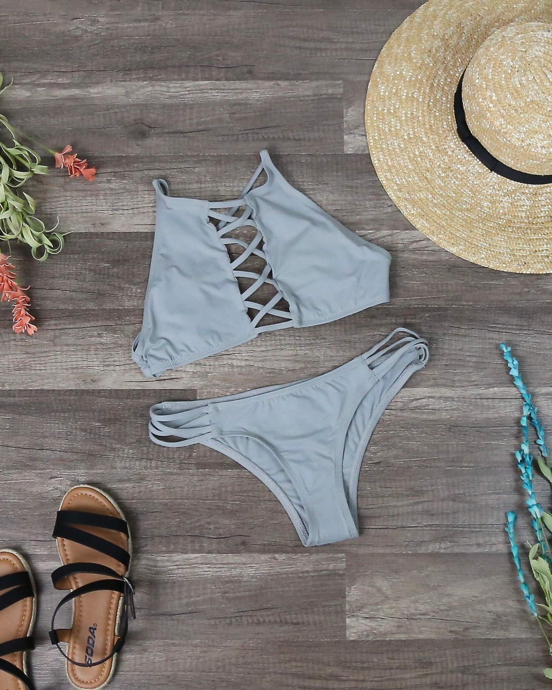 Final Sale - Dippin' Daisy's Venice High Neck Crop Bikini Separates - More Colors