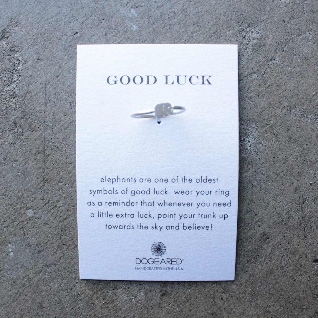 dogeared - good luck elephant ring - shophearts - 2