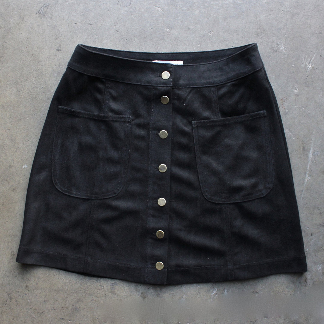 high standards suede skirt - shophearts