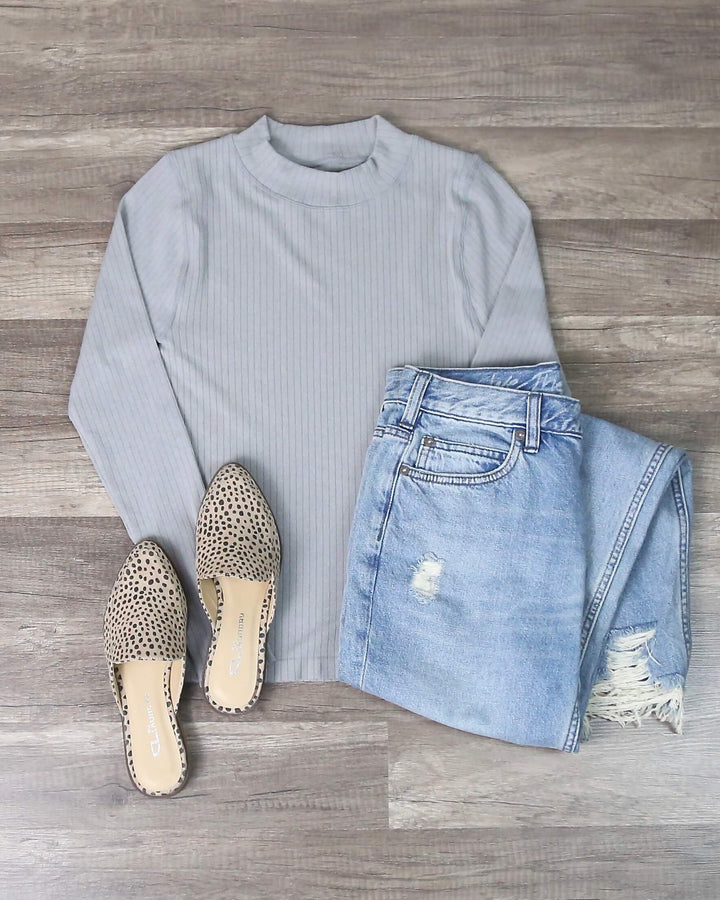 Free People - Lindsey Mock Neck Ribbed Top - More Colors