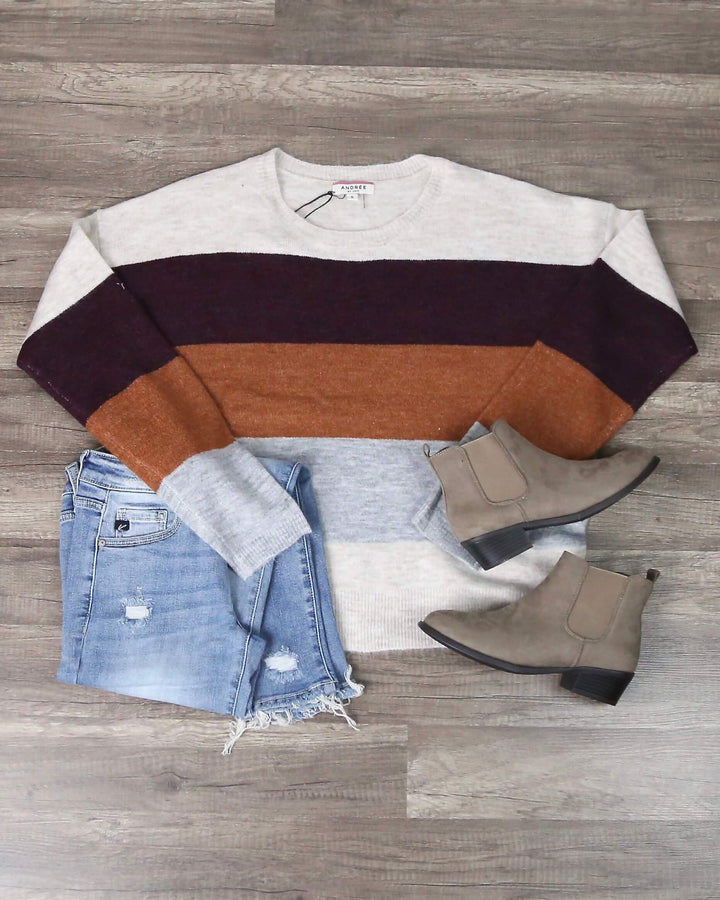 Soft Colorblock Oversized Sweater - More Colors