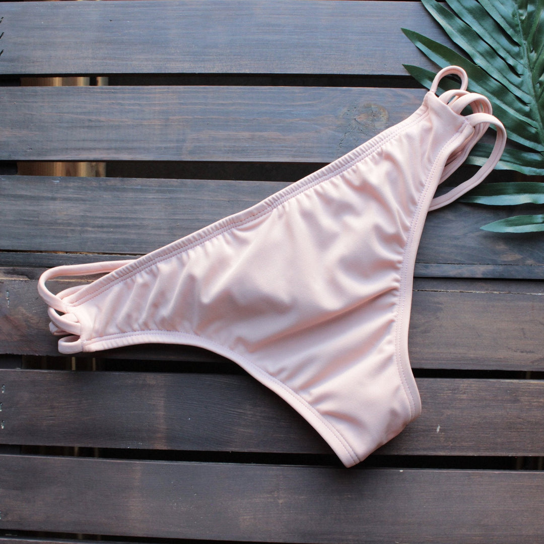 venice high neck crop bikini set in blush - shophearts - 5