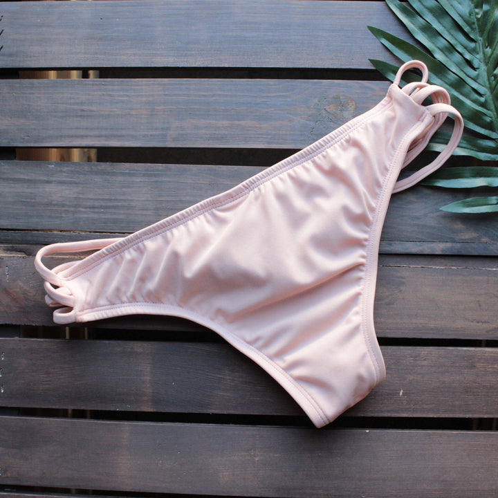 venice high neck crop bikini set in blush - shophearts - 5