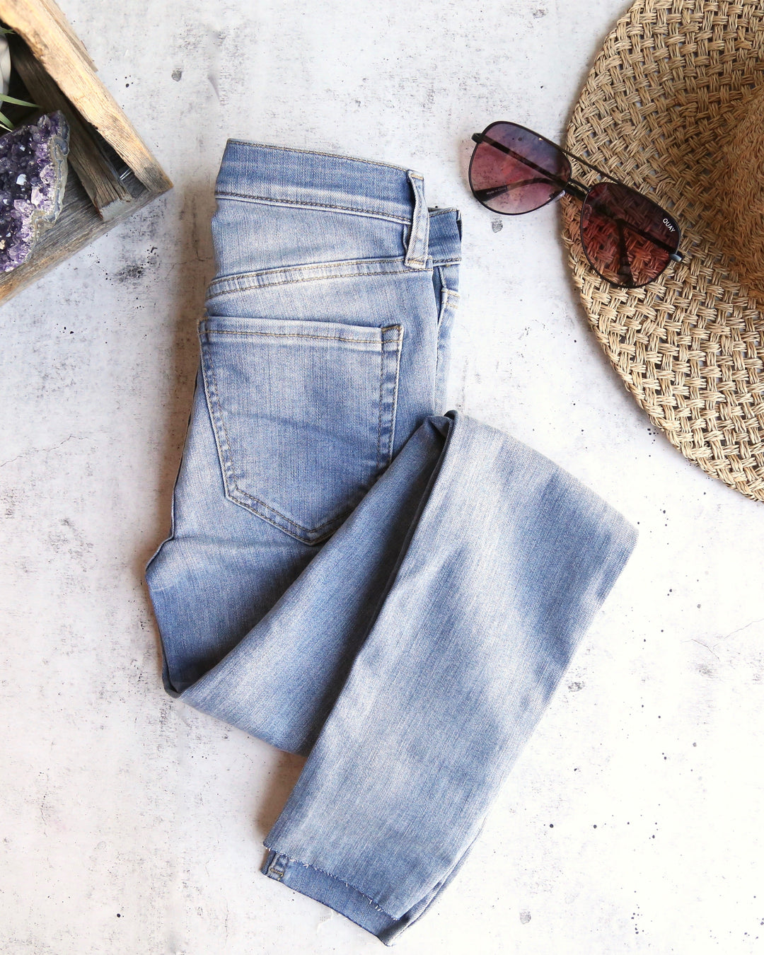 Free People - Reagan Button Front Jeans in Sky