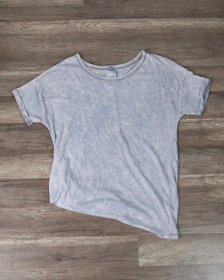 Blu Pepper - Oversize Tee in Vintage Wash/Blue
