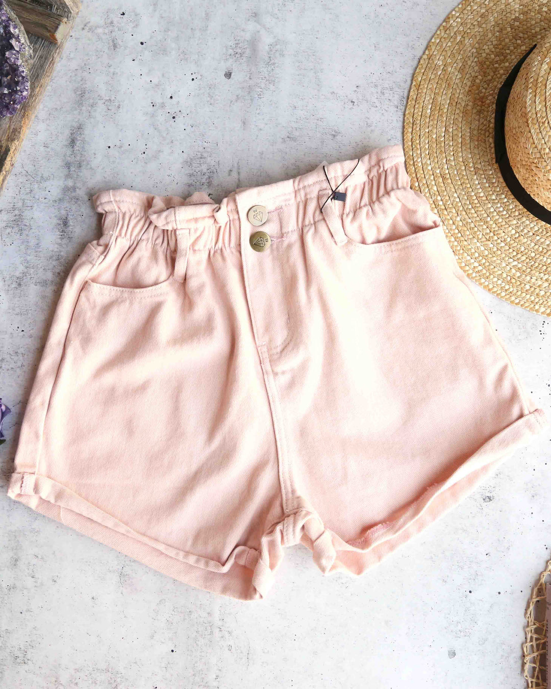 Reverse - Pink Denim Shorts