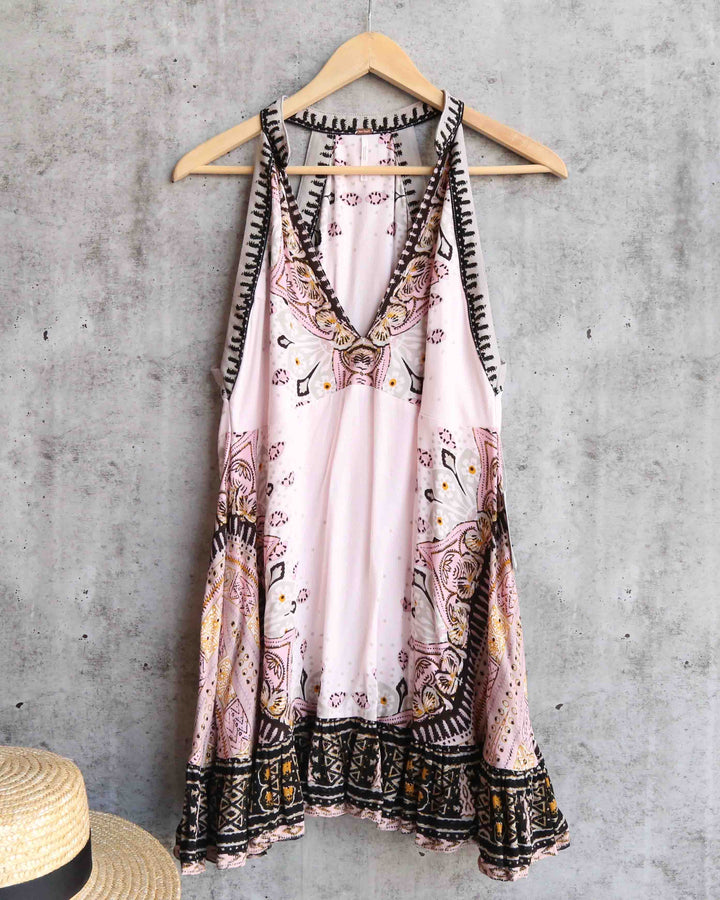 Free People - Steal the Sun Woven Printed Tunic Top in Cream Combo