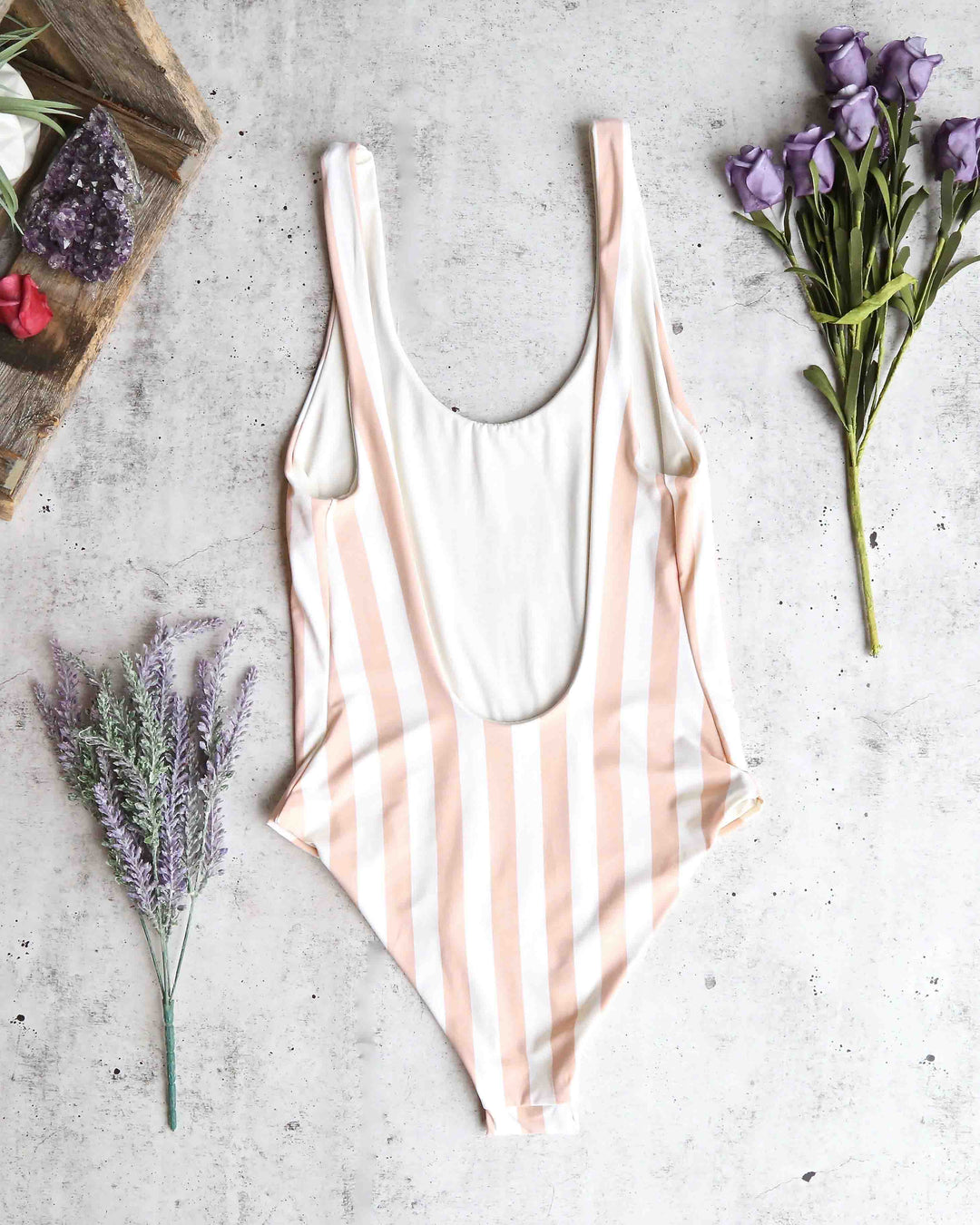 Dippin' Daisy's - Seamless U Back One Piece Bikini - Sand Stripes