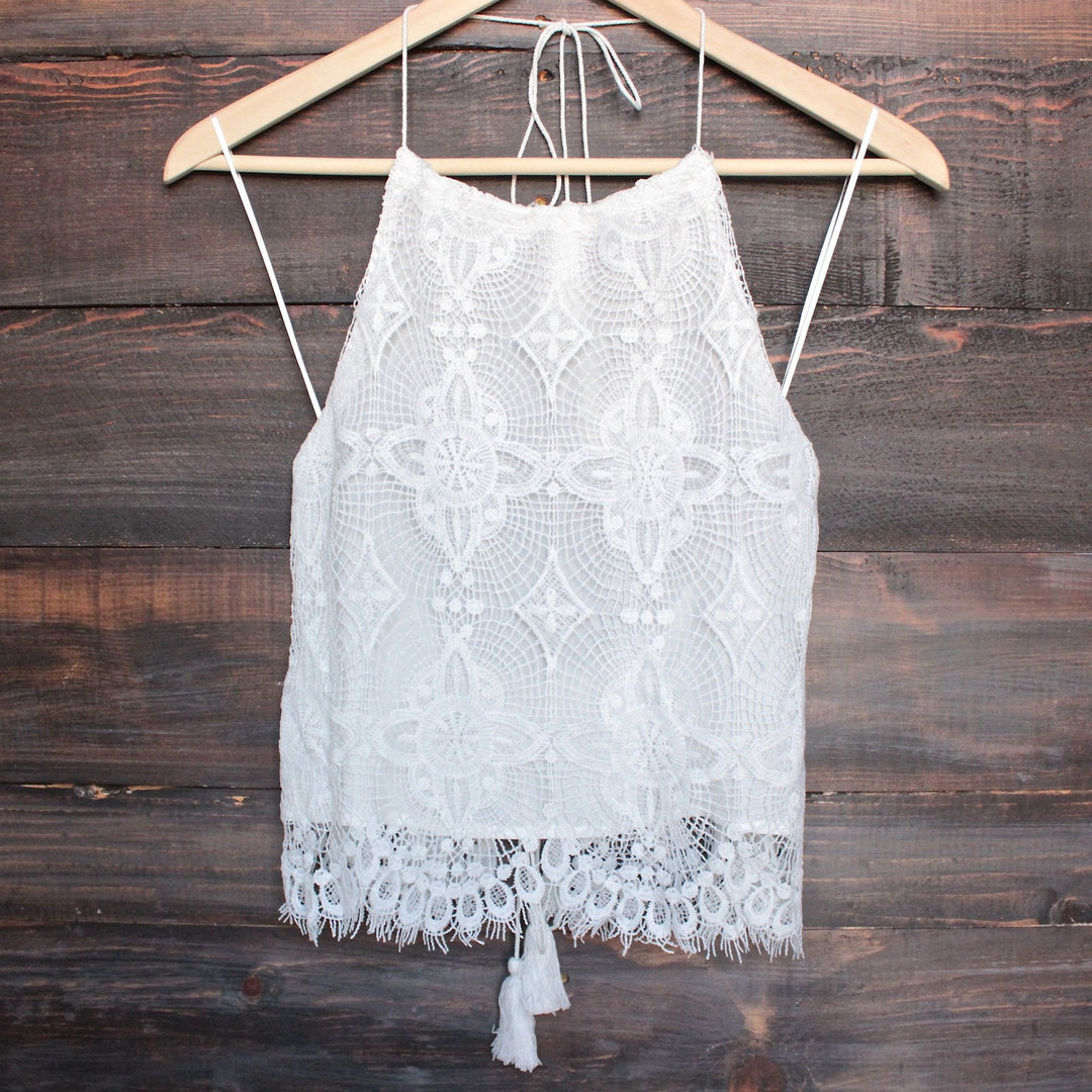 gauzy crochet boho halter top - shophearts - 1