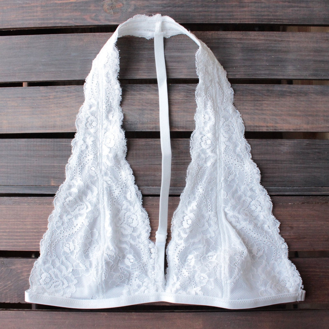 intimate lace halter t-strap bralette (8 colors) - shophearts - 11