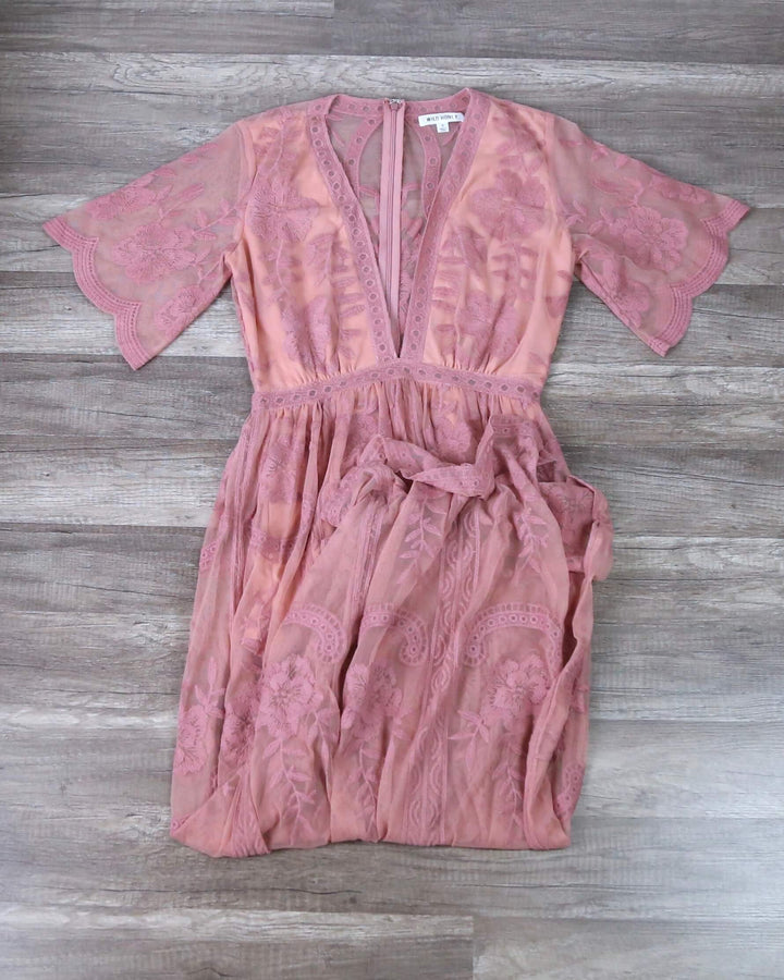 Honey Punch - As You Wish Womens Embroidered Lace Maxi Dress in More Colors