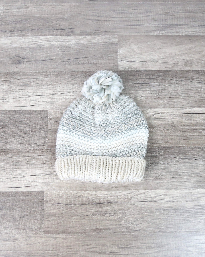 Pom Pom Stripe Beanie in More Colors