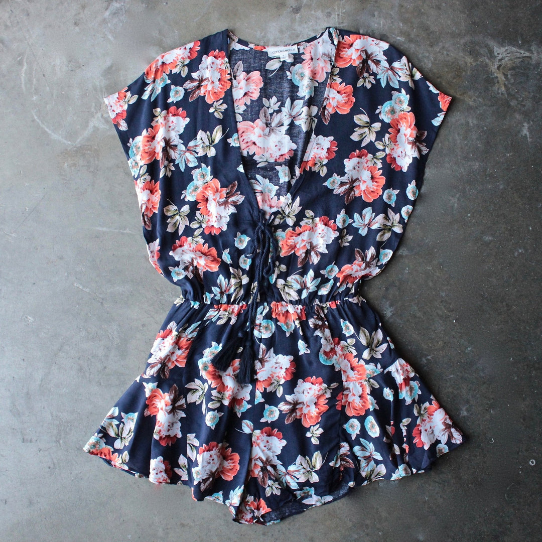 always wander floral ruffle hem romper - shophearts - 1