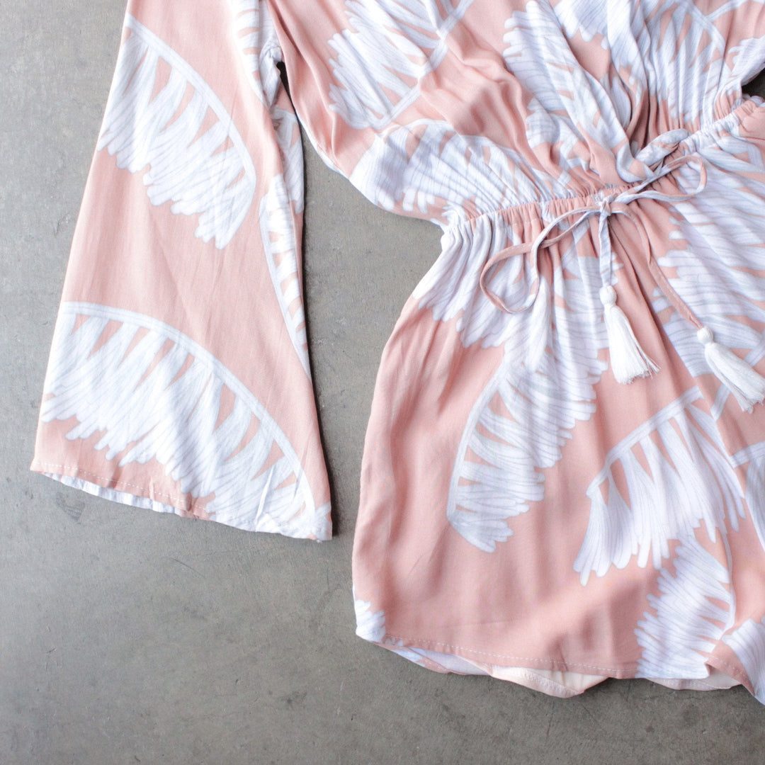 reverse - day in the sun romper in peach jungle - shophearts - 4